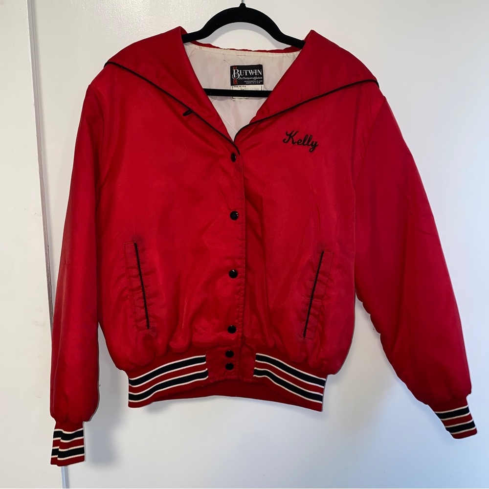 Butwin Red Cape Varsity Jacket “Kelly Clinton”